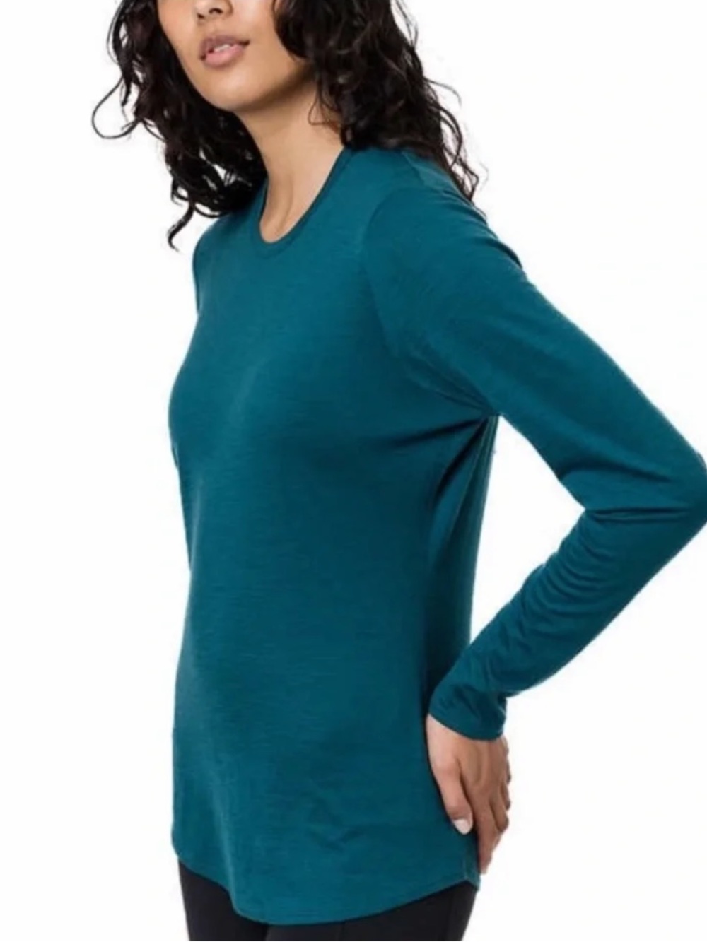 Segments 100% Merino Wool Long Sleeve Base Layer Top Large Teal Outdoor Ski